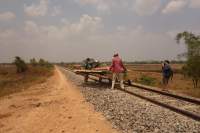 Bambootrain Gegenverkehr Aufbau