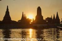 Ayutthaya Bootstour Sonnenuntergang