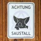 Höhenweg Saustall-Schild