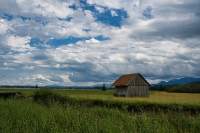 Blaues Land Holzhütte