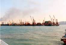 Frachter im Hafen