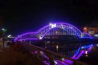 Rach Gia Brücke nachts