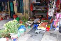 Hanoi Verkäuferin schläft