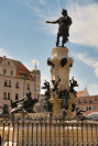 Augsburg Rathausplatz Brunnen