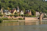 Schifffahrt Heidelberg Uferhäuser